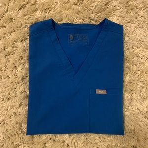 Figs Caterina One Pocket Top Royal Blue